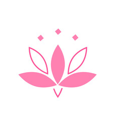 Lotus icon on white background
