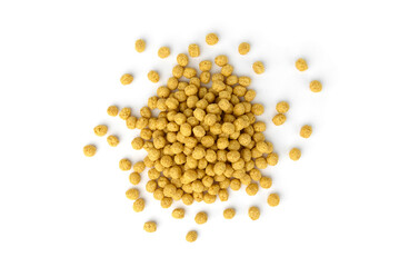 Dried honey balls isolated on white background.