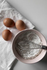 eggs and flour
