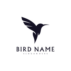 Hummingbird logo design vector template, Bird logo for modern business, simple minimalist and clean design