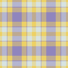 Plaid seamless pattern. Check fabric texture. Vector textile print.