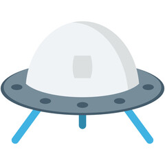 Alien Ship Colored Vector Icon