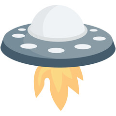 Alien Ship Colored Vector Icon