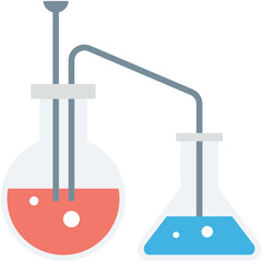 Conical Flask Colored Vector Icon