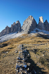 The Dolomite mountains