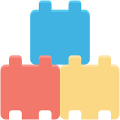Jigsaw Colored Vector Icon
