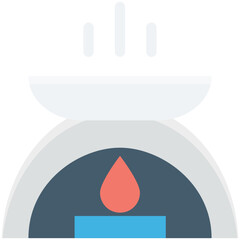 Spa Candle Colored Vector Icon