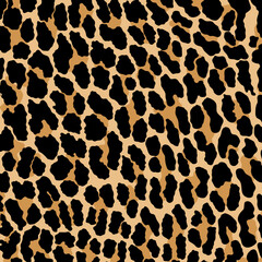 Animal skin print pattern seamless. Cheetah, leopard, jaguar, panther fur.