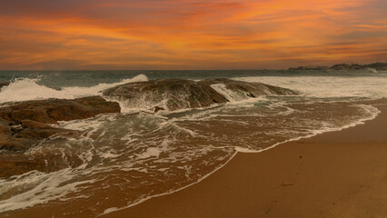 beautiful sunset over the Indian Ocean Sri Lanka