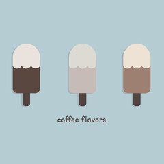 abstract geometric 3 ice cream coffee flavor