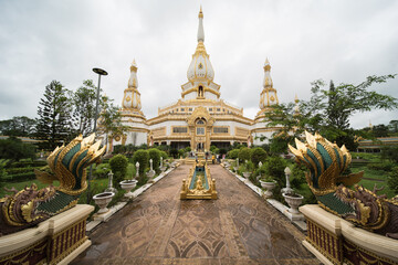 Phra Maha Chedi Chai Mongkol, one of the largest chedis (pagoda) in Thailand, in  Amphoe Nong Phok,...