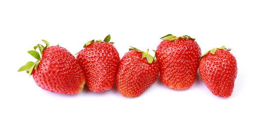 Fototapeta na wymiar Strawberries isolated on white background with clipping path 