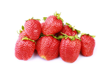 Fototapeta Strawberries isolated on white background with clipping path	 obraz