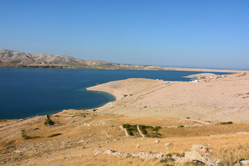 spiaggia di Rucica isola di Pag Croazia