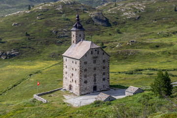 The Old Ospice (Altes Hospiz) at the Simplon pass, Switzerland