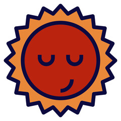 sun outline filled style icon
