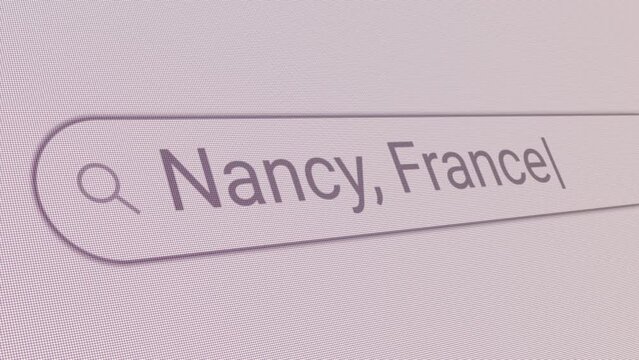 Search Bar Nancy France 
Close Up Single Line Typing Text Box Layout Web Database Browser Engine Concept