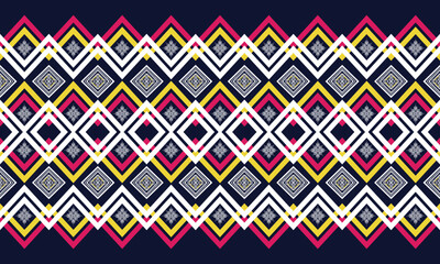 Geometric ethnic flower pattern for background,fabric,wrapping,clothing,wallpaper,Batik,carpet,embroidery style.