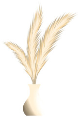 Pampas grass dried flower with pot wedding decorations boho style