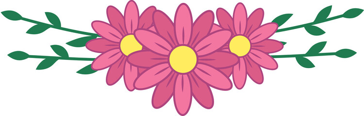 Flower with Leaf for Decoration