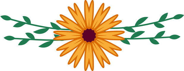 Flower with Leaf for Decoration