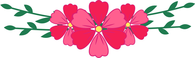 Fototapeta premium Flower with Leaf for Decoration