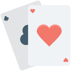 Poker Cards Colored Vector Icon