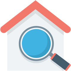 House Search Colored Vector Icon