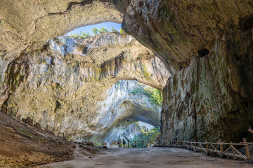 Devetashka cave with holes on the ceiling