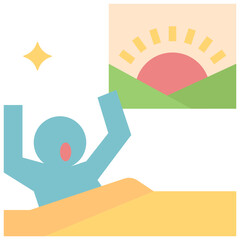 wake modern line style icon