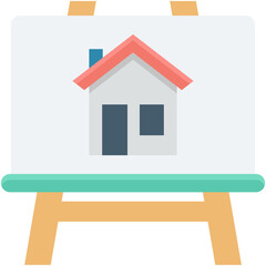 Property Presentation Colored Vector Icon