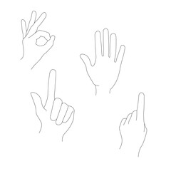 hand gestures set