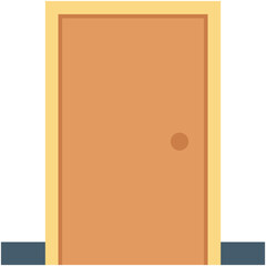 Door Colored Vector Icon 