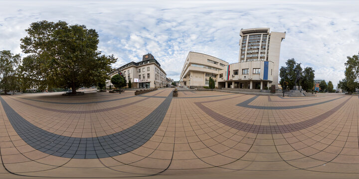 360 image of the city centre in Lovech, Bulgaria