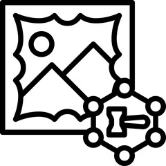 auction modern line style icon