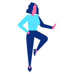 Fototapeta premium jump modern line style icon