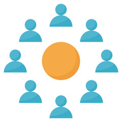 conference modern line style icon