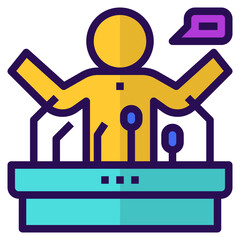 public modern line style icon