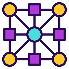 networking modern line style icon