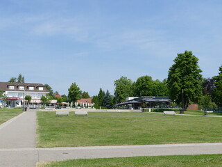Fototapeta na wymiar Lakepark in Koerbecke am Moehnesee, North Rhine-Westphalia, Germany