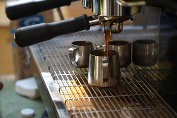 Making strong coffee in a carob coffee machine