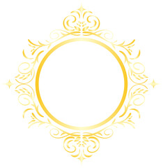 Obraz premium Decorative Golden Circle Frame