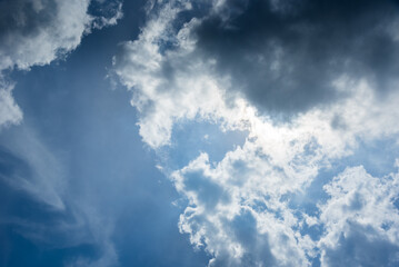 sky with clouds and sun