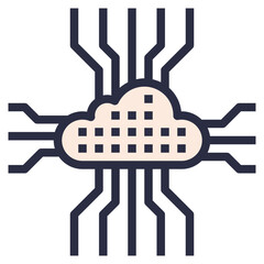 cloud modern line style icon