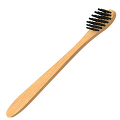 3d rendering illustration of a bamboo toothbrush