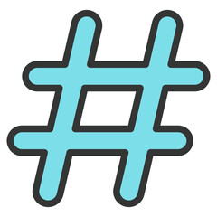 hashtag modern line style icon
