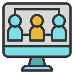 social modern line style icon