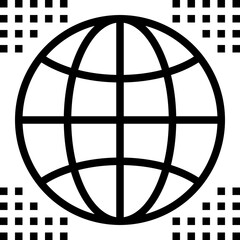 glob modern line style icon