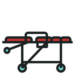 stretcher modern line style icon