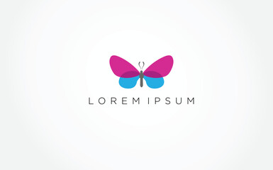 illustration Abstract Colorful Butterfly Logo Icon, Colorful butterfly logo, Universal premium butterfly symbol logotype.